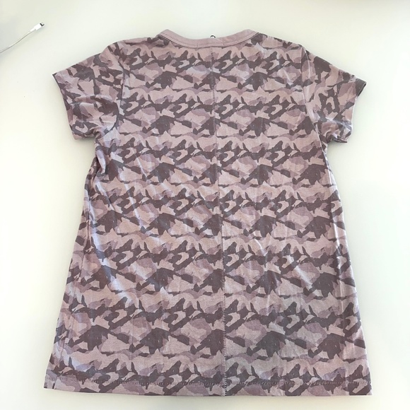 NEW Rag & Bone Pima Cotton Slub Jersey Buttery Soft Camo Print T-Shirt Top S - Picture 4 of 7